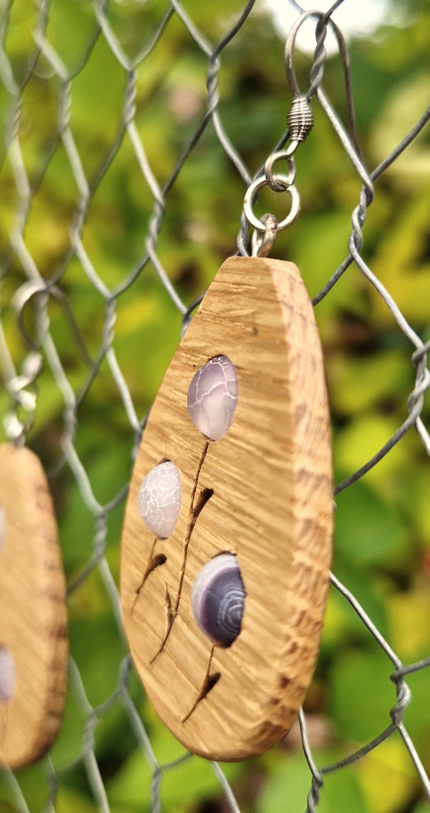 Boucles avec perles - Atelier CAPAGA